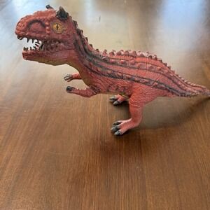 Disney Dinoland Red Carnotaurus 13" Soft Latex Dinosaur Figure Animal Kingdom